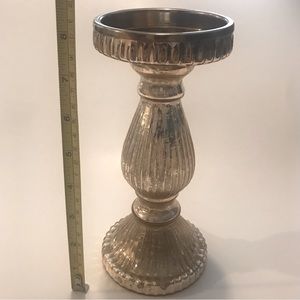 Mercury finish World Market candle holder pillar